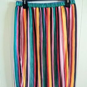 Rainbow pleated skirt
